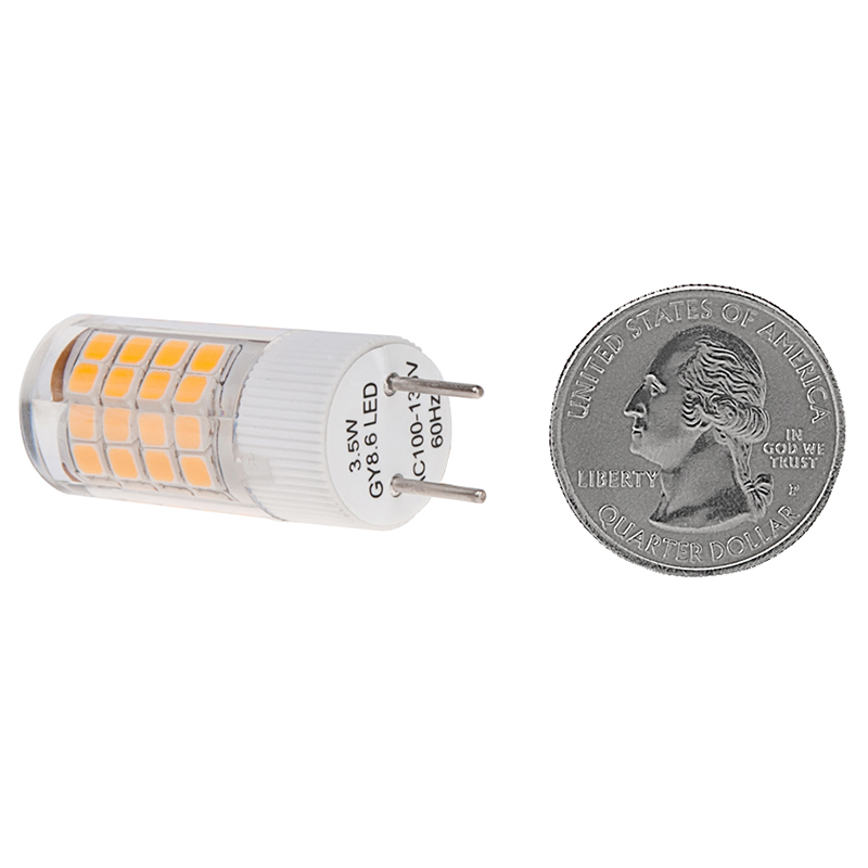 AC100-130V, T4 GY8.6 LED Bulb, 3.5Watts, 35W Equivalent, 5-Pack AC100-130V, T4 GY8.6 LED Bulb, 3.5Watts, 35W Equivalent, 5-Pack